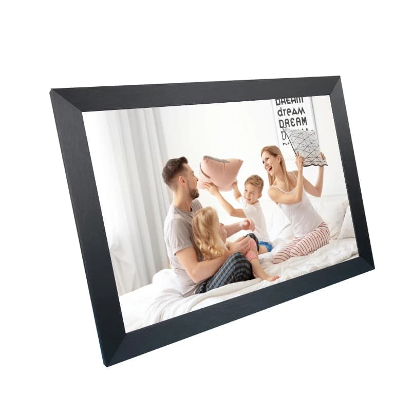 10 Inch 16gb Best English Sexy Video Whosale Mediacom Pf7on Wi-fi Slideshow Blue Film Wooden hd Tech Screen Digital Photo Frame