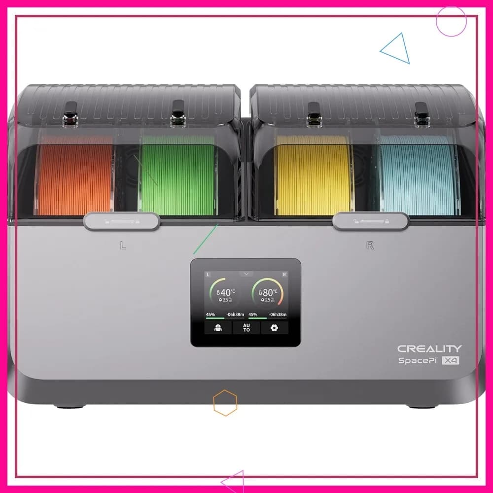 Asciugatrice per filamenti a 4 bobine, doppia camera di riscaldamento 200W, fino a 85 [unità di misura, se applicabile] ℃ Per PLA PETG ABS TPU Nylon PC