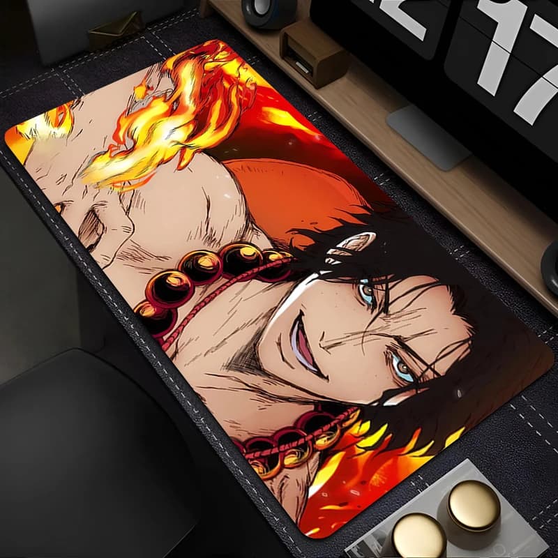 Tappetino per mouse 90x40 cm One Piece Ace Anime Accessori da gioco Mousepad Gamer PC Completo Tappetino per tastiera computer Varmilo Tappetino da tavolo