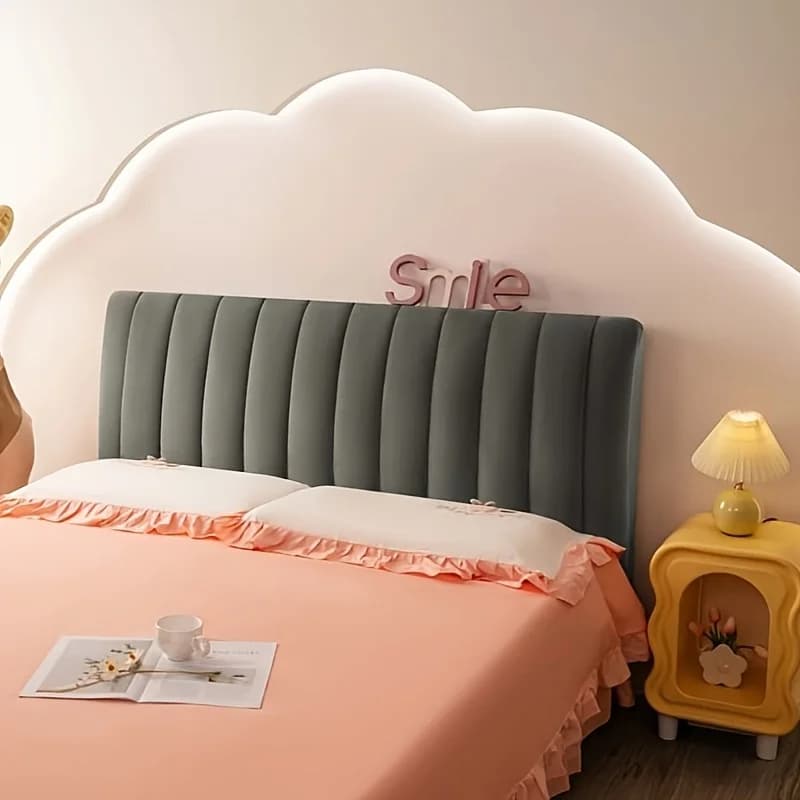 Covers quilted headboard in luxury all-inclusive plush Covers headed bed in soft velvet Comfortable cover in warm winter flannel