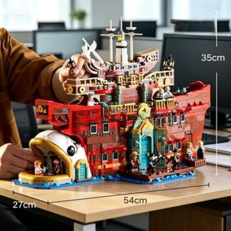 Bandai 75640 MOC Ristorante Galleggiante, Modellino da Collezione, Souvenir per Feste e Compleanni, Compatibile con Mattoncini LEGO