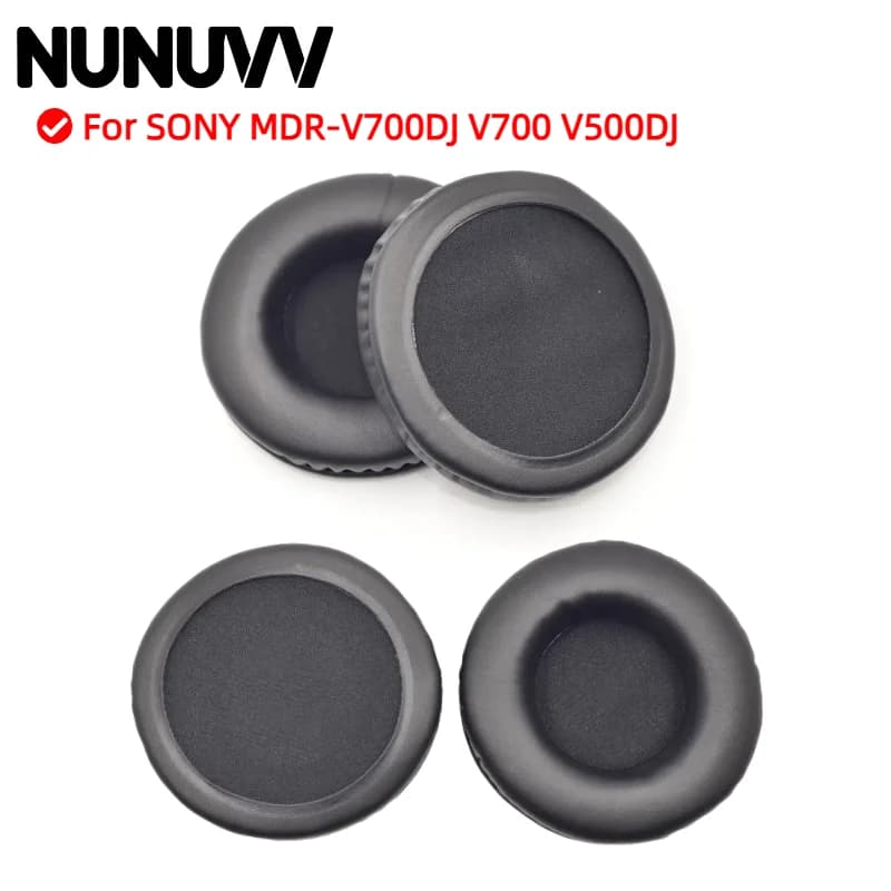 NUNUVVV Replacement of Protective Skin Ear cushions SONY MDR-V700DJ V700 V500DJ Headphones Auricular Headphones