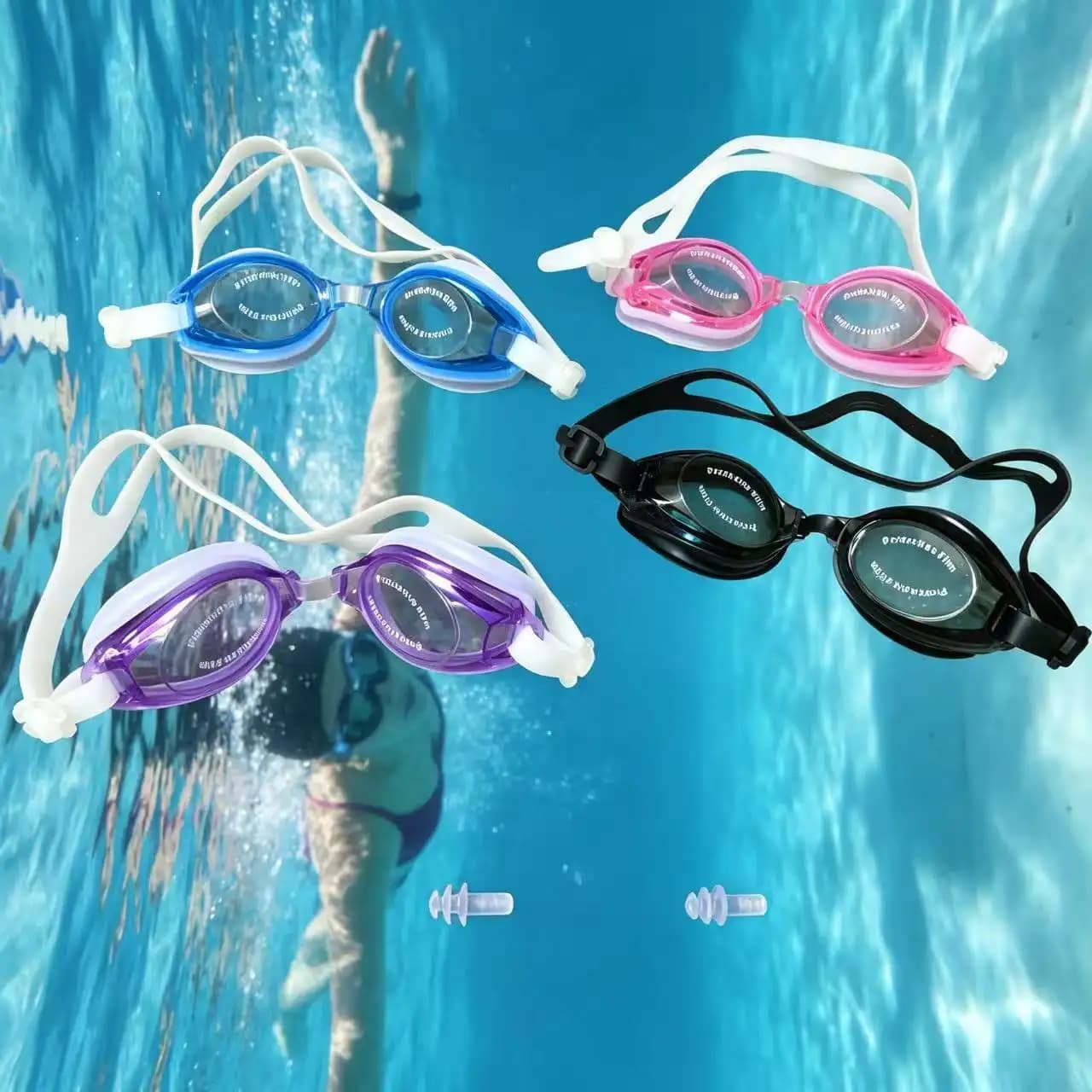 1Pc Cool Fashion Unisex Swim Goggles HD Clear Lens Waterproof Anti Fog UV Protection Soft Silicone Leakproof For Outdoor Water Sports Swimming Training