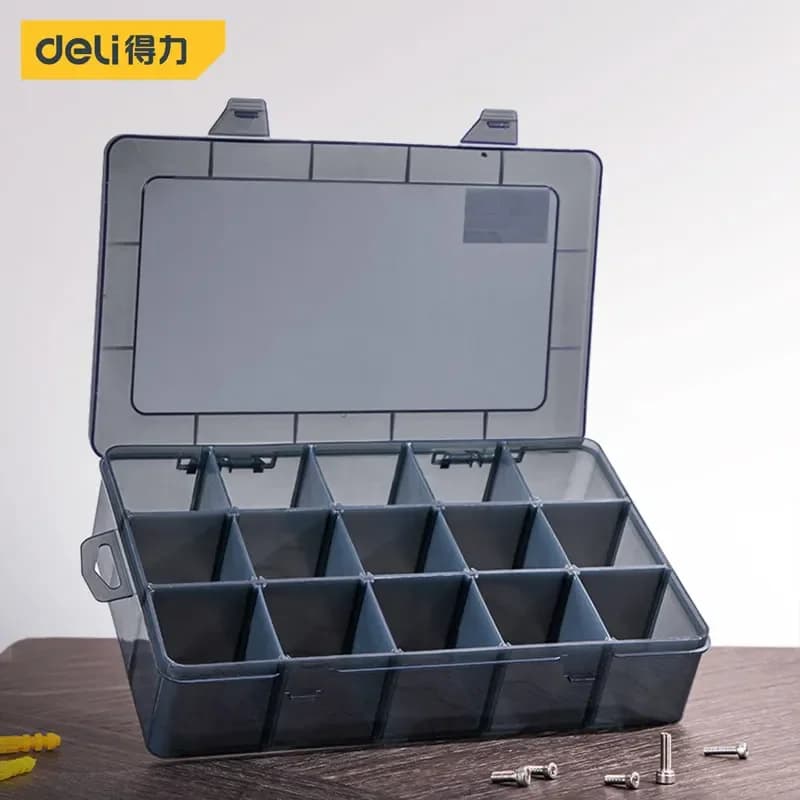Organizzatori 9-24 Griglie Contenitore di stoccaggio regolabile Scomparto Scatola di immagazzinaggio in plastica Componente Vite Custodia per esposizione Contenitore