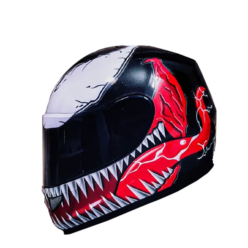 Adesivi per casco con bocca rossa modificata creativa accessori per la decorazione della decalcomania della sovrapposizione della grafica dell'involucro della pellicola del vinile del motore del motociclo