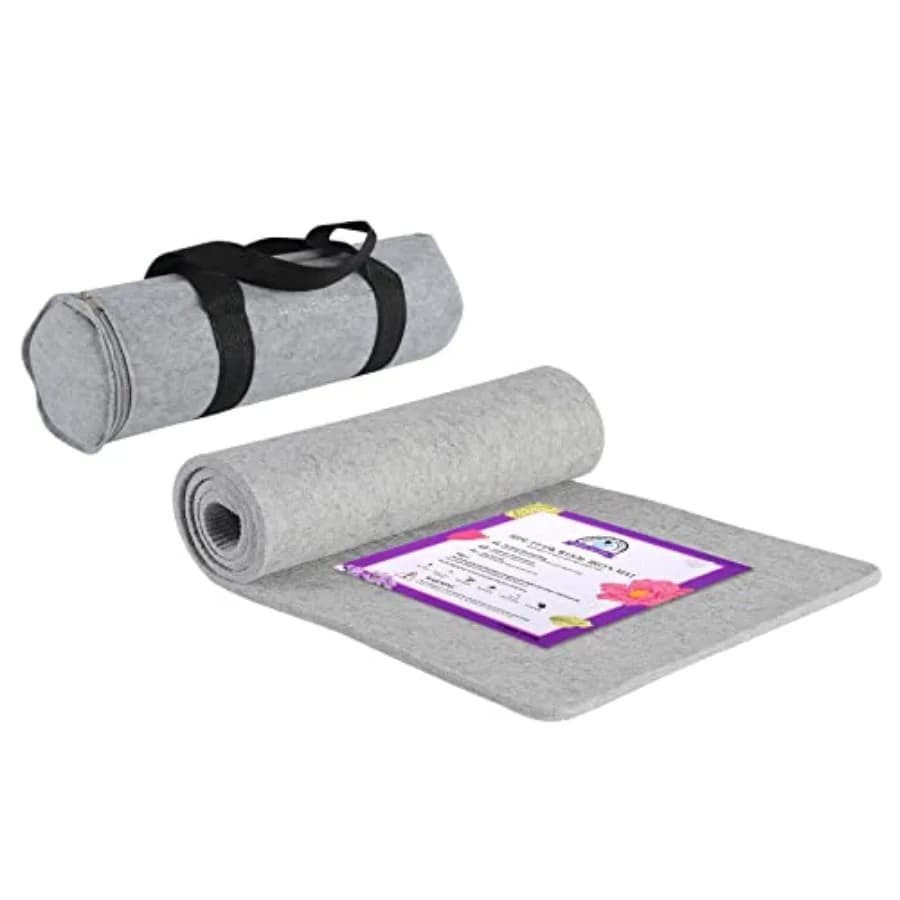 Tappetino in lana Rdutuok 54x15 pollici per quilting e stiratura, 100% lana dalla Nuova Zelanda, facile da usare, in feltro di lana per la stiratura e il mantenimento della forma