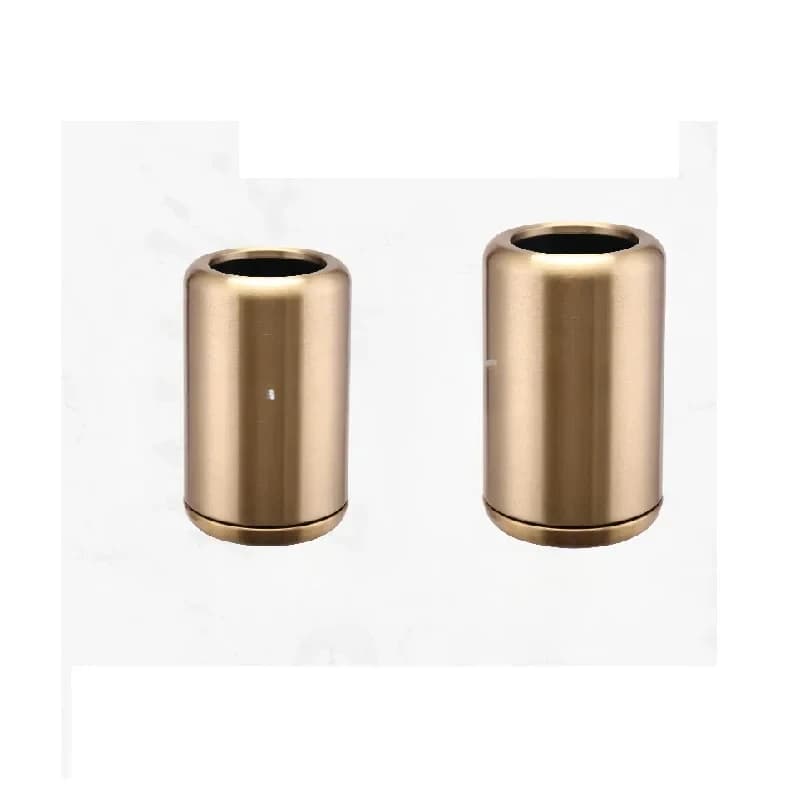 Bidone della spazzatura da cucina in oro Riciclaggio per ufficio Bidone dei rifiuti estetico in metallo Acciaio inossidabile Grande lusso Cubo De Basura Strumenti per la pulizia Regalo