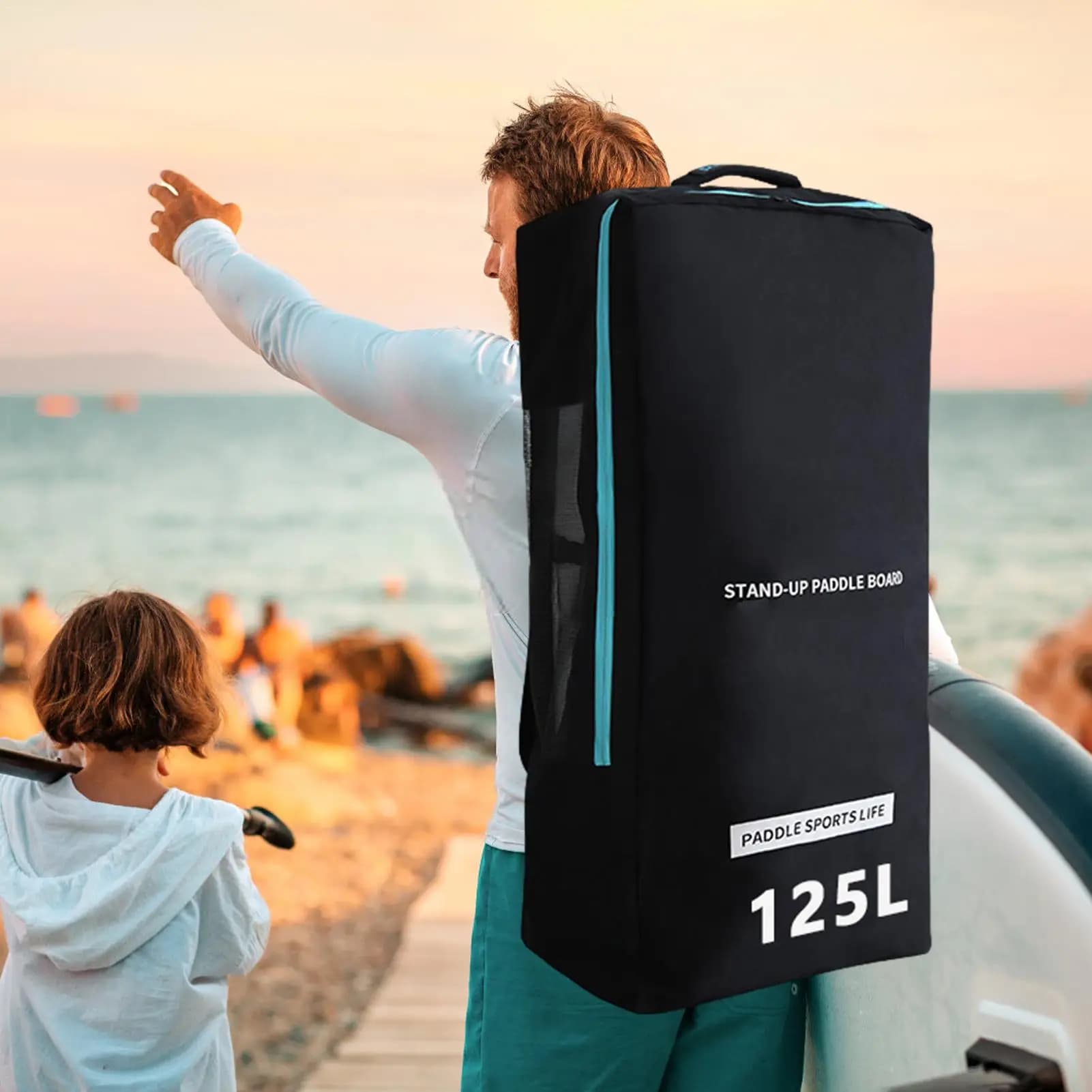 125L Paddleboard Backpack Surfboard Travel Bag Carrying Stand Up Paddle Board Carrier Surfing Dry Bags For SUPs Kayaking