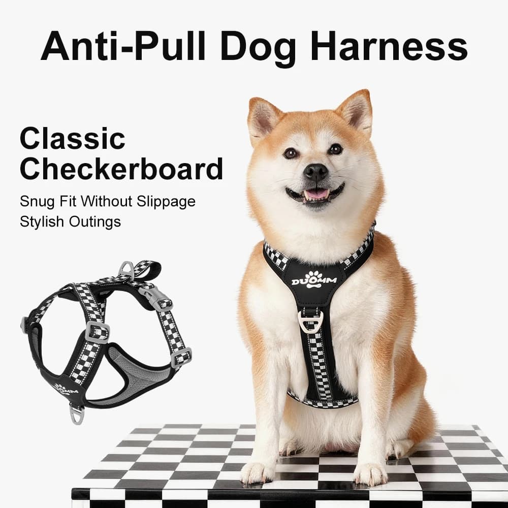 Imbracatura classica per animali domestici con motivo a scacchiera Cinghie per cani Imbracatura pettorale per cani