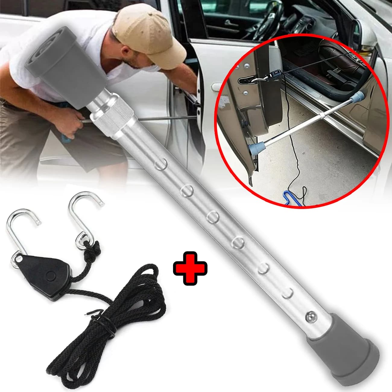 2Pcs Car Prop support for motor cover Kit telescopic rope support for product door plate auto hood Prop accessories repair tools hood