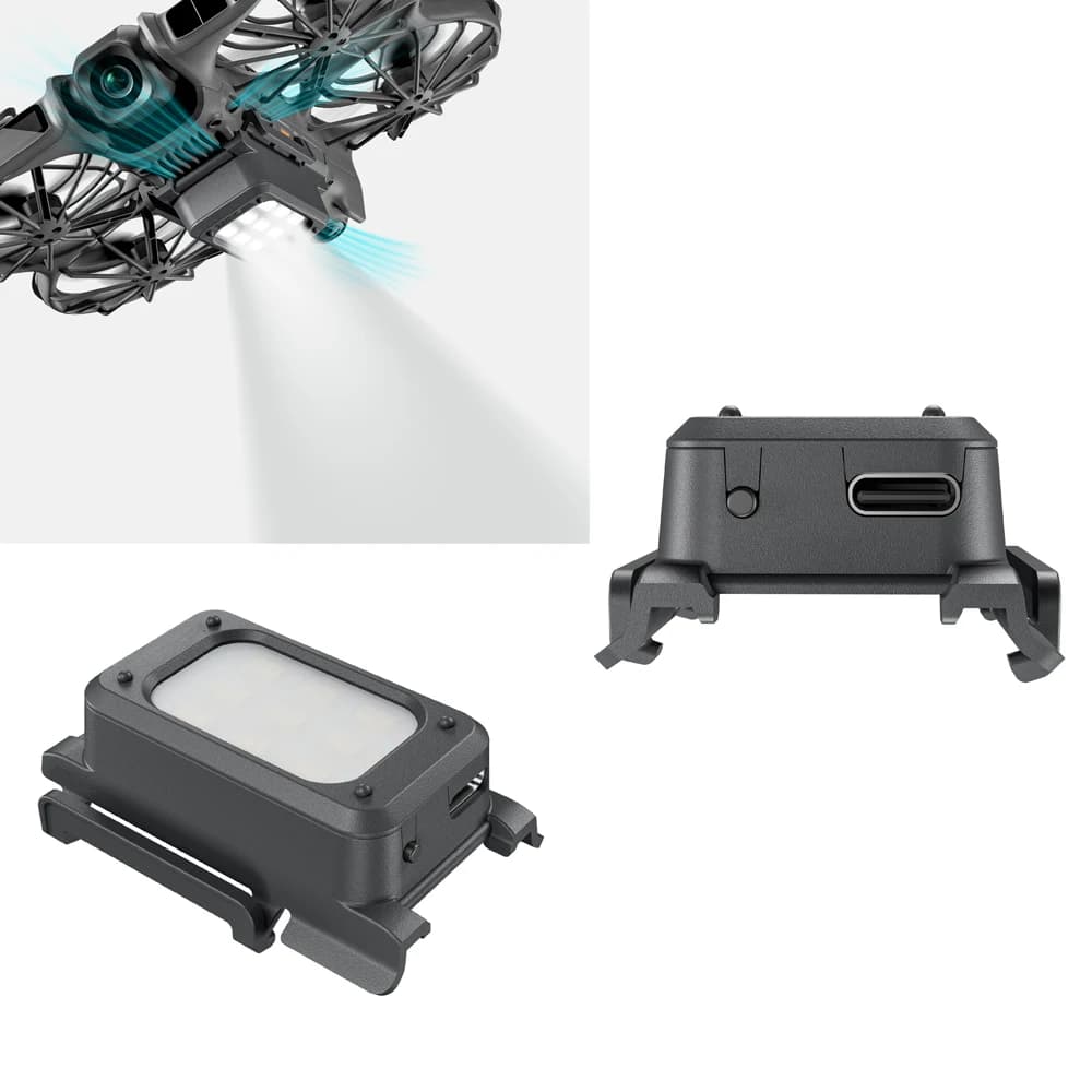 Carrello di atterraggio per DJI Neo 2- Copertura protettiva per batteria drone e gambe di atterraggio per luce di volo notturna Kit 2 in 1 per accessori Neo2