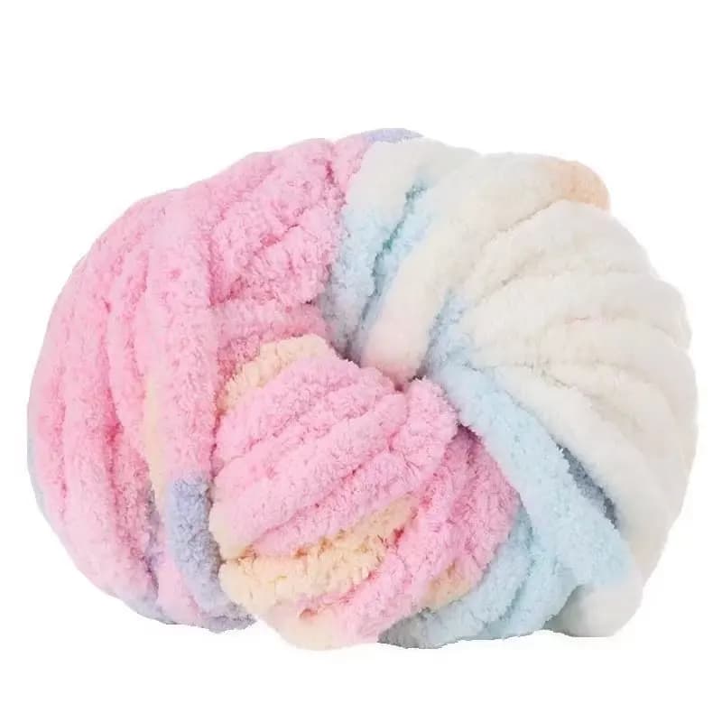 500g di Filato Chenille Spesso per Coperte, Ultra Morbido, Voluminoso, Filato in Poliestere Stile Chenille Gigante per Decorazioni Domestiche