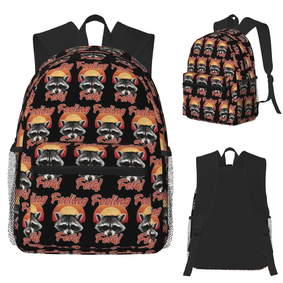 Feeling Feral Zaino per studenti Borsa da scuola Zaino da viaggio per escursionismo per ragazzi e ragazze Borse a tracolla per libri alla moda