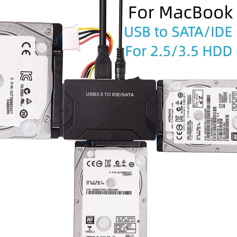 Cavo da USB 3.0 a SATA IDE 3 supporto adattatore da Sata a USB cavo convertitore HDD SSD esterno da 2.5/3.5 pollici disco rigido per PC Macbook