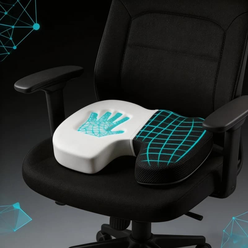 Cuscino Ergonomico in Memory Foam per Sollievo da Emorroidi, per Uso Domestico e in Ufficio, per Studenti e Chi Siede a Lungo