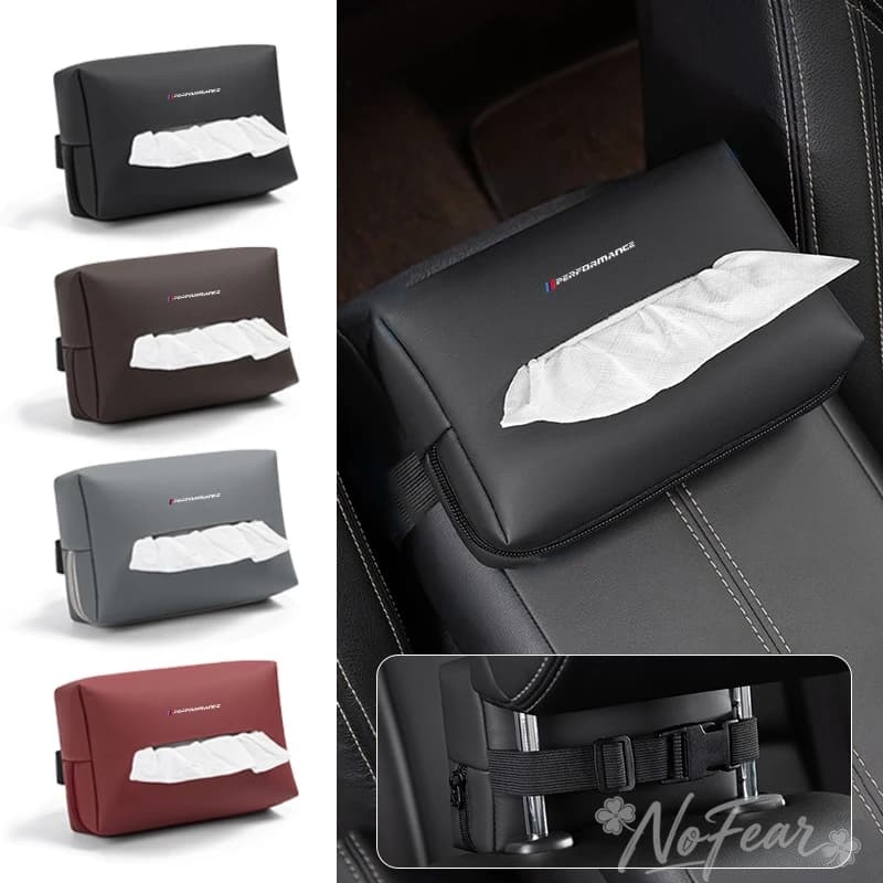 Organizer in Pelle per Auto, Porta Fazzoletti e Carta Igienica per BMW Performance X1 X3 X4 X5 E46 E90 F20 E60 F10 M1 M2 M3 M5 M6 E87