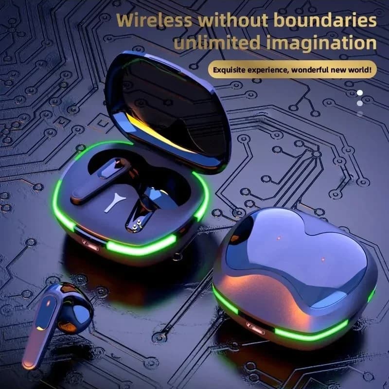 Nuove Cuffie Bluetooth Wireless TWS Pro60 Binaurali, Mini Auricolari Sportivi con Cancellazione del Rumore per Gaming
