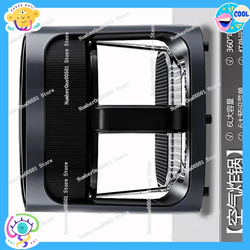 2026 New Air Fryer Oven Steamer 3 in 1 Smart No Flip Glass Basket Kitchen Appliance