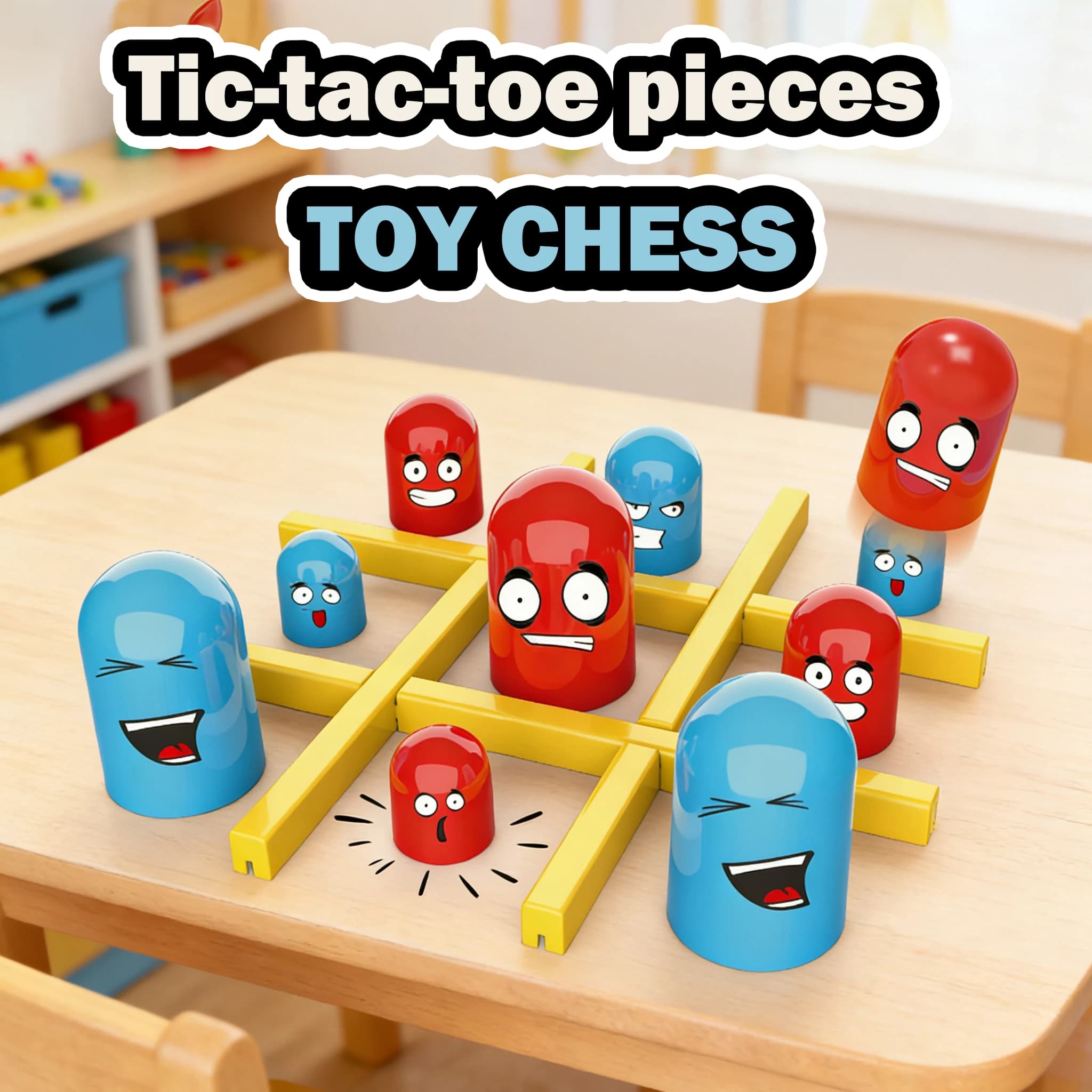 Set di scacchi ben sagomato per bambini Baby che mangia piccolo gioco di scacchi e carte Doppio gioco interattivo da tavolo Puzzle Toy