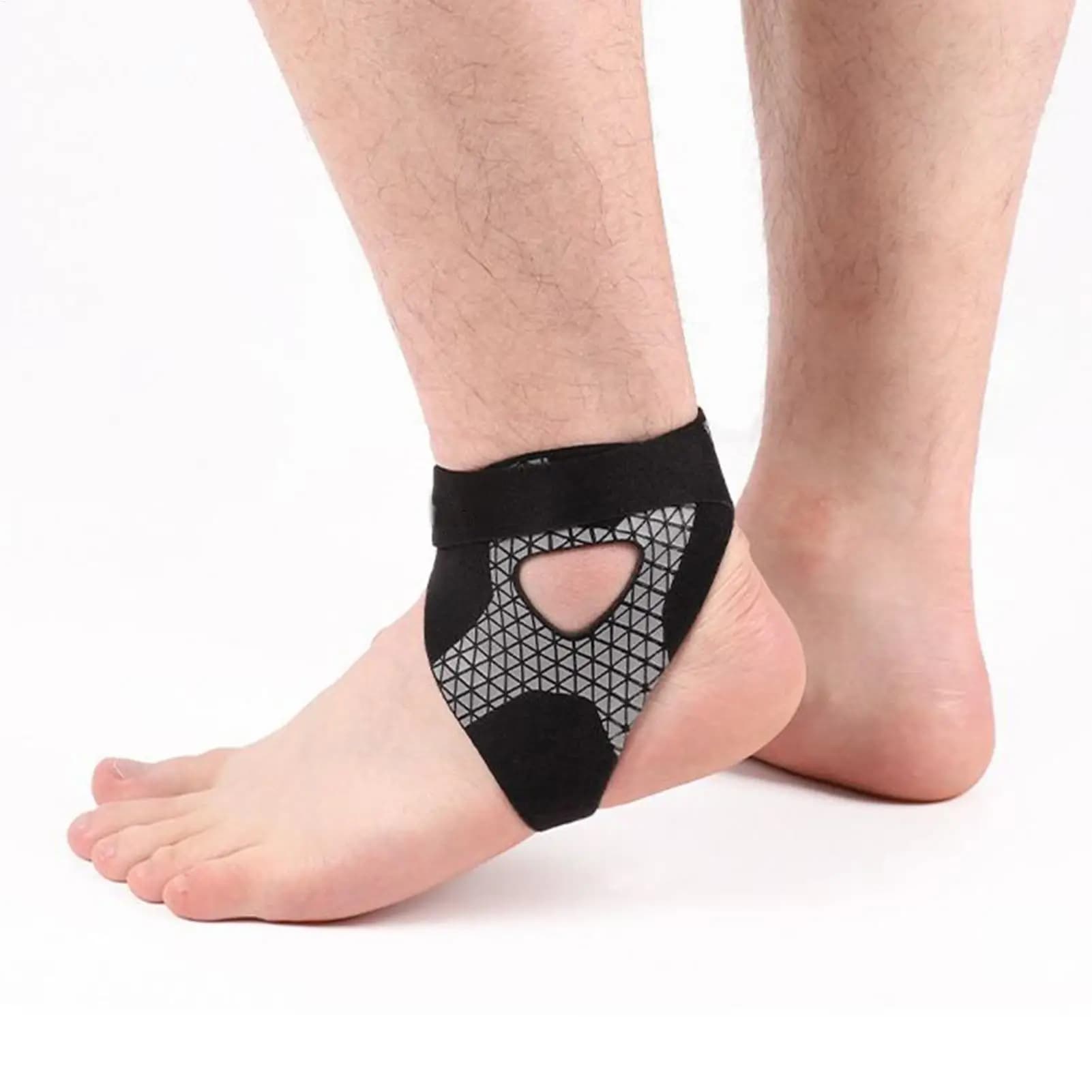 Tutore per distorsione alla caviglia Stabilizzatore per caviglia Supporto elastico regolabile per uomo Donna Lesioni da pallavolo Palestra Corsa Camminata