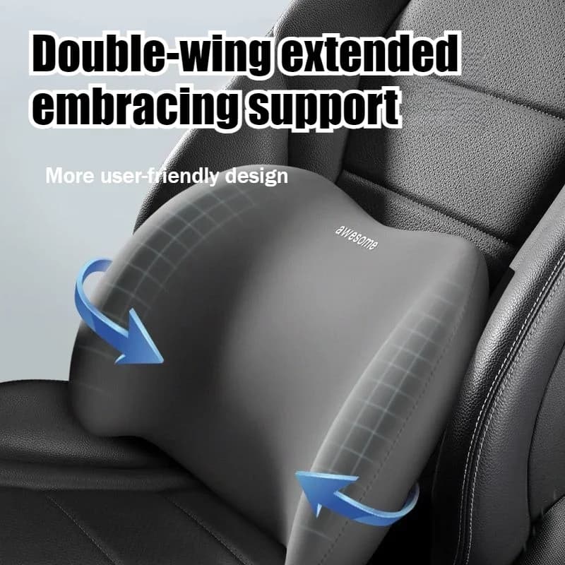 Set di cuscini ergonomici in memory foam per auto: supporto lombare e poggiatesta traspirante per alleviare il dolore durante la guida e la seduta in ufficio