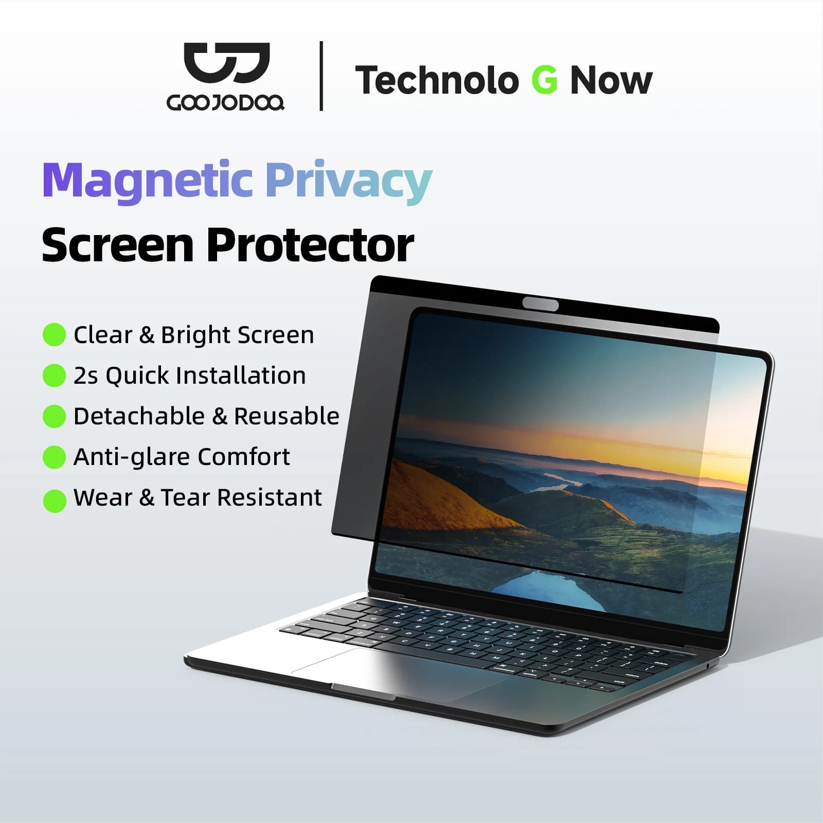 Protezione magnetica riutilizzabile anti-peeping per MacBook Pro 15.3 2023 Air 15 2024 per MacBook Air 13.6 13.3 Pro 14.2 Antiriflesso