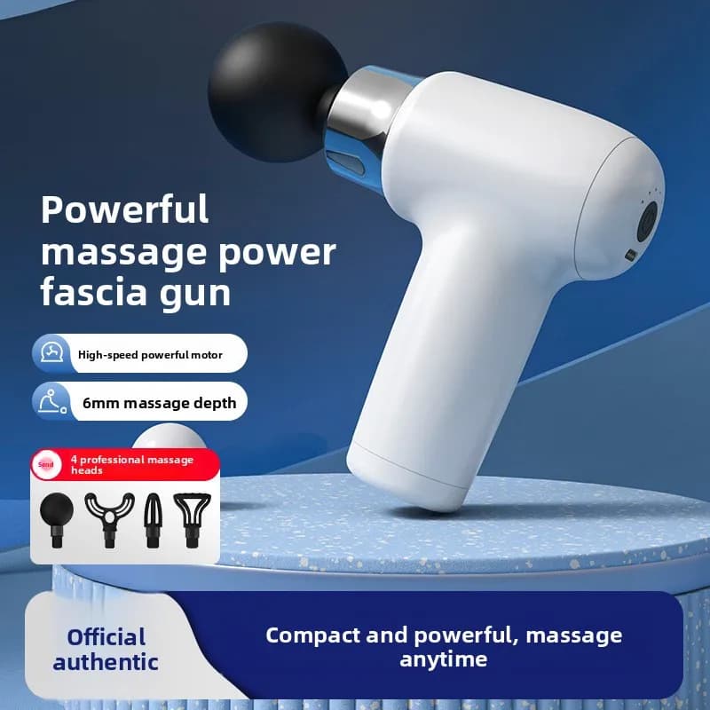USB Mini Massage Gun Portable Fascia Vibration Massager Deep Muscle Relief Fitness Relax Equipment for Daily Body Care