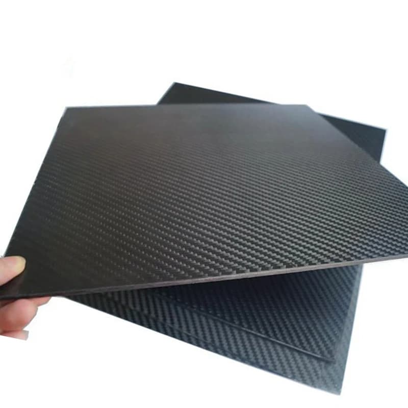 200 X 300mm 0.5mm 1/1.5/2/3/4/5/6/8/9/10mm Thickness Pure Carbon Fiber Sheet Panel High Strength Light Material