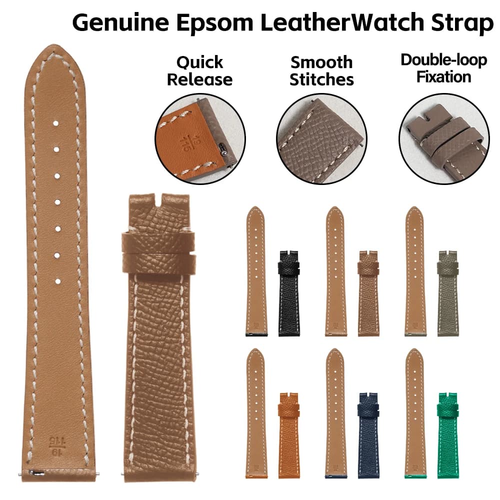 18mm 19mm 20mm 21mm 21mm 22mm Quick Release Leather Straps Hermes for Cartier Dumont Universal Man Woman