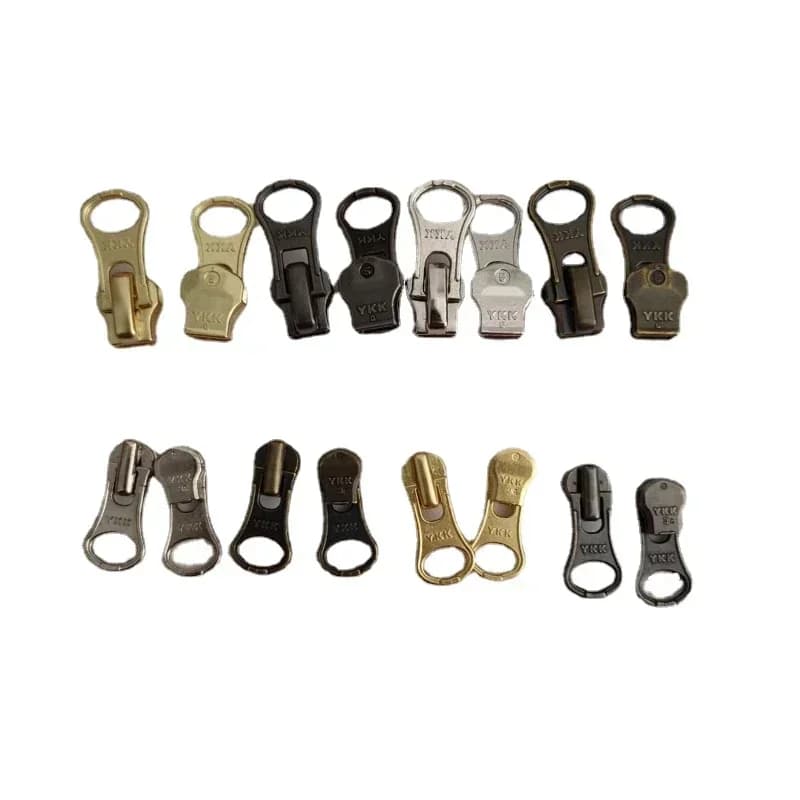 20 pezzi/lotto 3 # 5 # Vintage Ykk Zipper Auto Lock DALH Slider Head Pull per giacca, stivali, borsa, riparazione, accessorio per cucire su misura