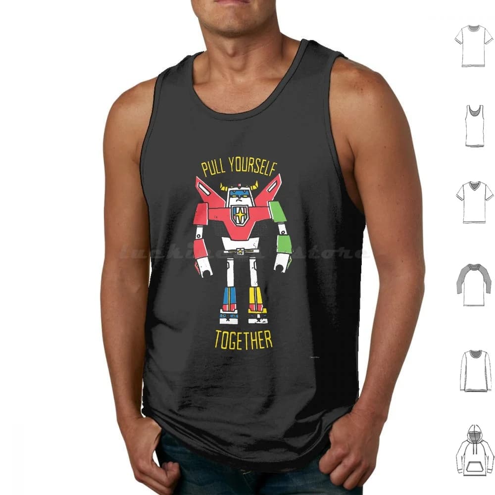 Pull Yourself Together Tank Tops Vest Sleeveless Voltron Robot Anime Cartoon Pop Culture Animation Character