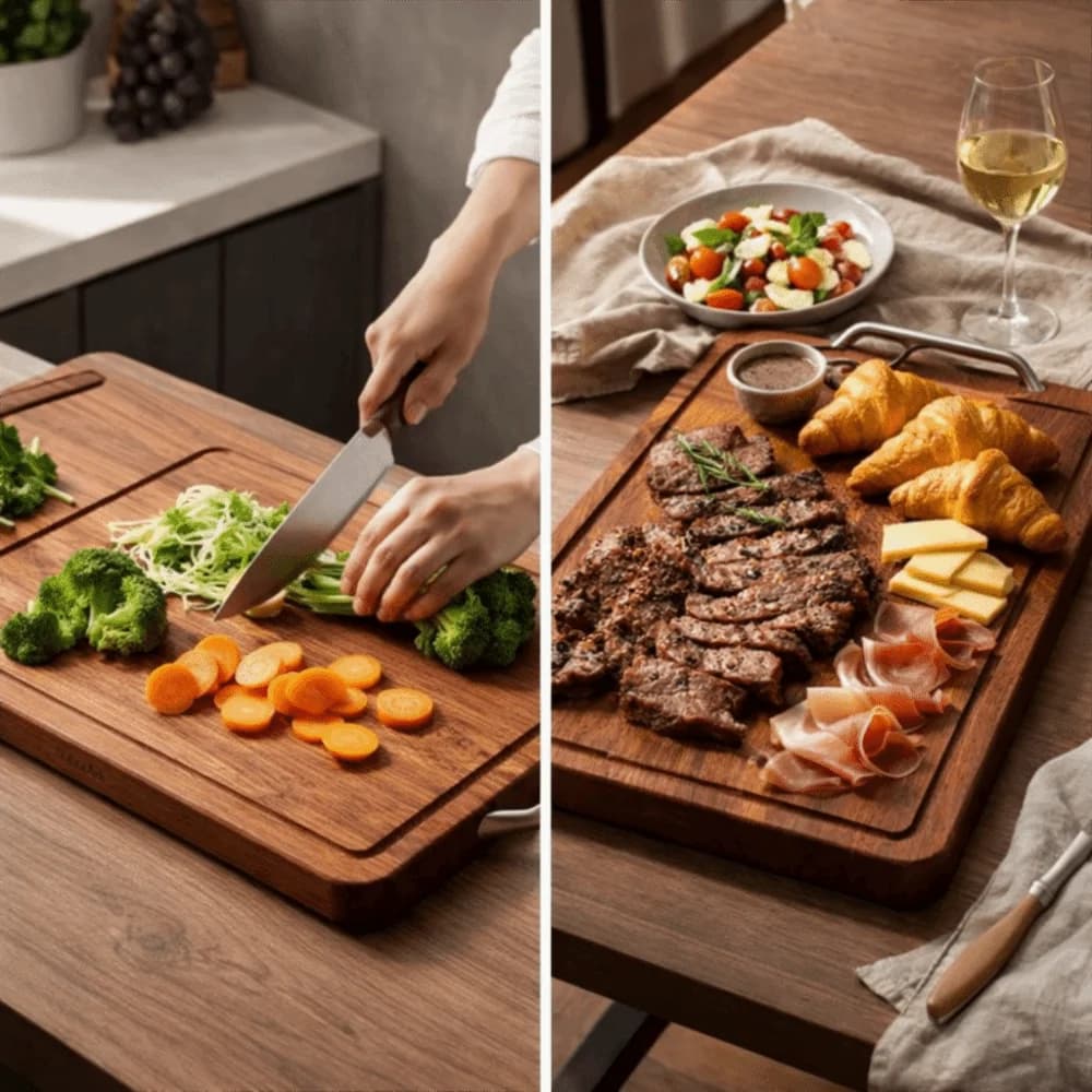Cutlery in Legno Massello Antimuffa and Antibacterial, Cutlery for Vegetables in Double Sided Ebony, Cooking Mats for Restaurants