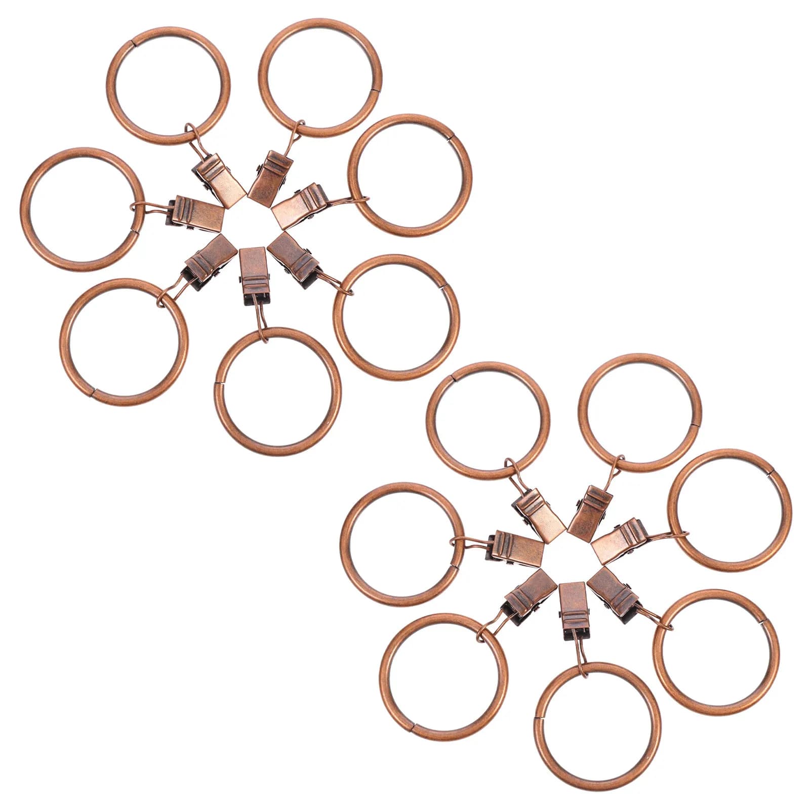 50pcs Curtain Rings Hanger Shower Hooks Bath Rod Iron Aging Resistant Heavy Duty Smooth Glide Silent Hardware