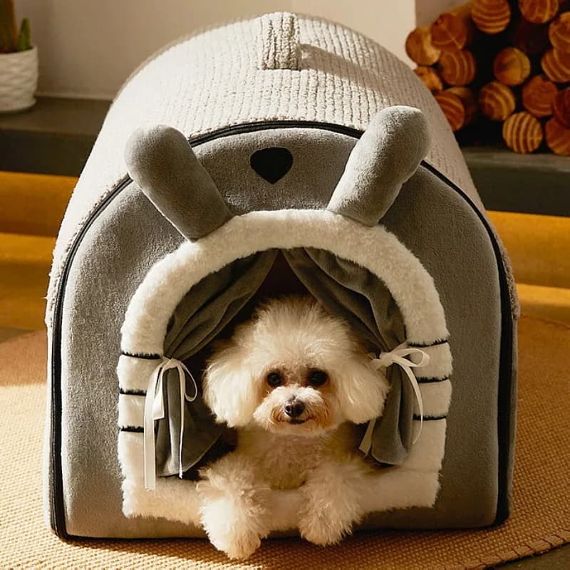 Cuccia per cani accogliente stuoia per gatti rimovibile lavabile Pet Cat Dog House Nest Warm Winter Deep Sleep tenda per cani di piccola taglia media e grande