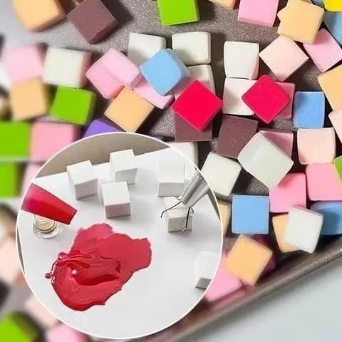 Spugna per nail art Spugne morbide Strumenti per stamper per nail art sfumati Colore sbiadito Penna per punteggiare per manicure Strumento per pinza per spugna per unghie