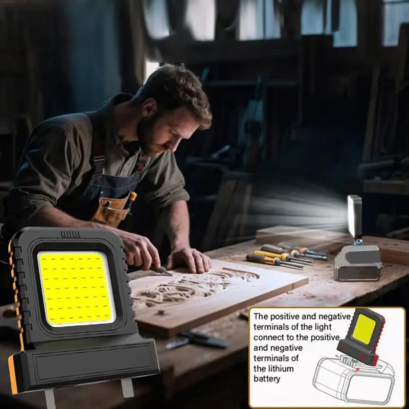 Super Bright LED Work Lamp Long Life Portable Strong Light Supply For Night Work Light 21 V Lithium Ion Battery Electric Tool