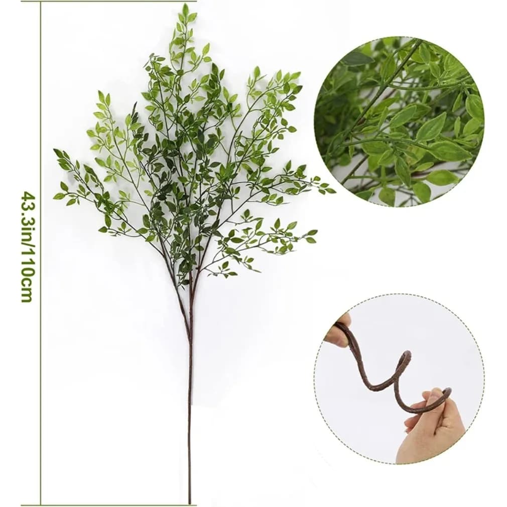 Artificial Green Plant 43.3 inch Fake Eucalyptus Leaf Flower Arrangement Accessories Wedding Home Room Decoration Fake Plants