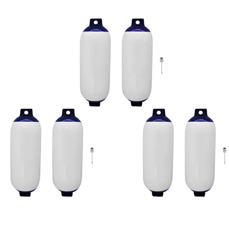 【SPECIALE】6 Pezzi Parafango Gonfiabile per Barca in PVC, Parafango Ancoraggio per Barca, Boa, Parafanghi per Yacht, Protezione UV, Paraurti Scanalato, Accessori per Barche