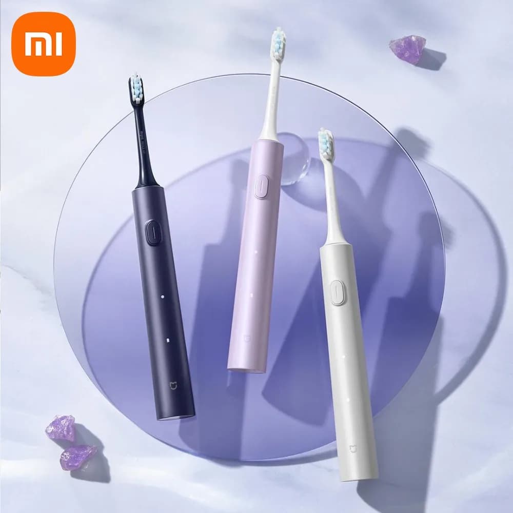 Spazzolino Elettrico Sonico Mijia T302, 3 Colori, 4 Testine, Impermeabile IPX8, 360° ° Ricarica wireless 4 modalità per la pulizia dei denti