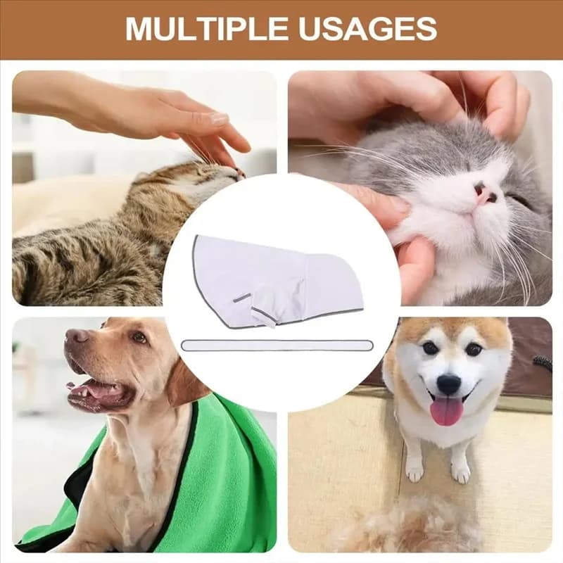 YWDZ-Auto da bagno per cani Cappotto per asciugatura per cani con cappuccio Accappatoio per cani Accappatoio per cani super assorbente Asciugamano per asciugatura per cani Asciugamani da bagno Asciugamani per animali domestici