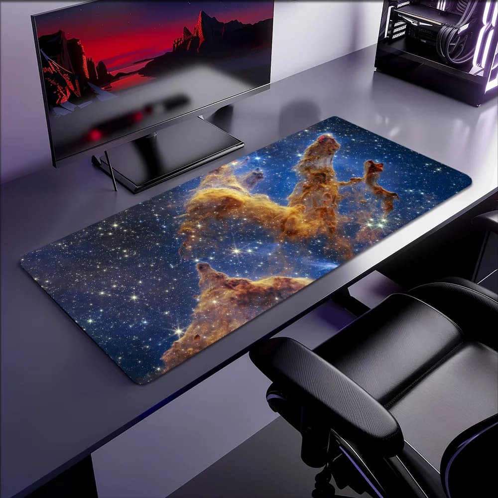 Galaxy Nebula Space Universe Mouse Mat with office student game cushion, large, thickened, anti-slip