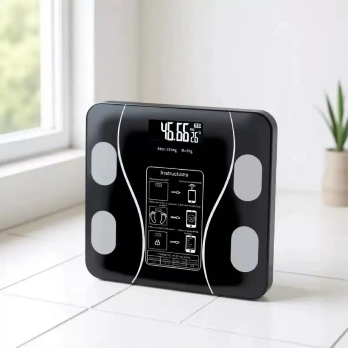 Analizzatore di composizione corporea per bilancia da bagno digitale wireless intelligente per grasso corporeo con app per smartphone Compatibile con Bluetooth