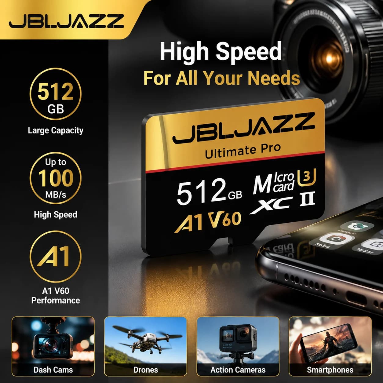High-Speed Storge SD Card Original Micro TF SD Cards Class 10 Fast Transfer Memory Card for Phones/Digital Camera/MP3 Player