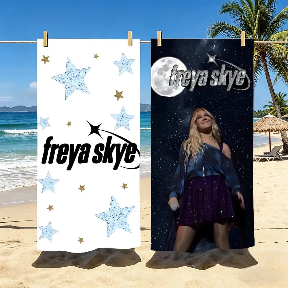 F-Freya Skye Towel Polyester Beach Towel Quick Dry Sand Free Bath Towel for Summer Pool Travel Vacation