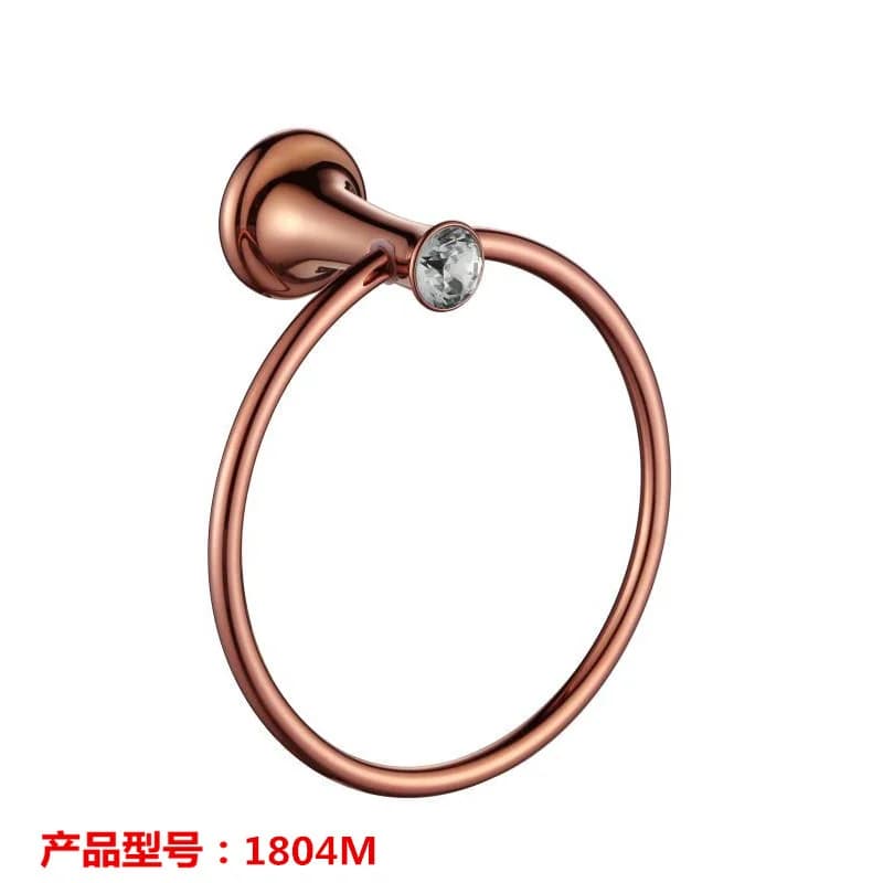 Portasciugamani in cristallo a parete Portasciugamani in oro Portasciugamani a foro singolo Accessori hardware per il bagno