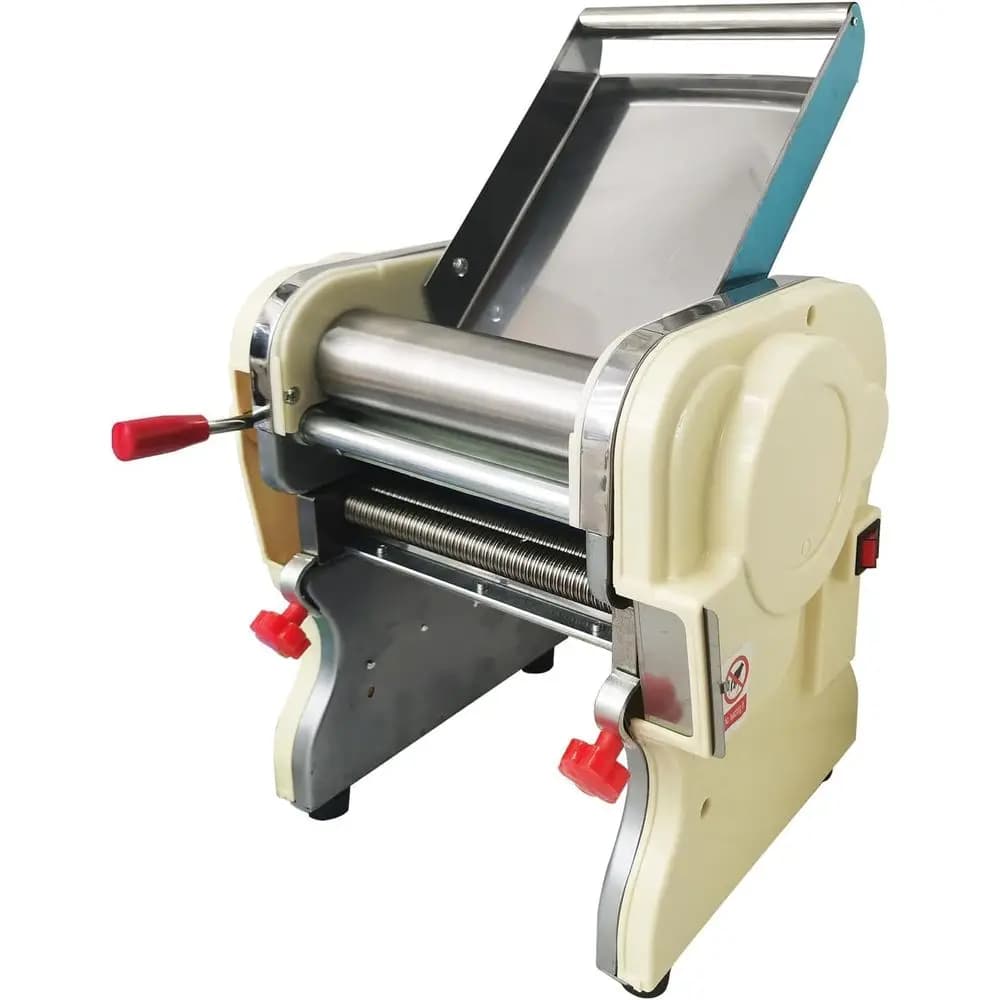 110V Electric Pasta Press Maker, 550W Stainless Steel Electric Noodle Machine, 3mm Round Knife, Household or Commercial Noodle M