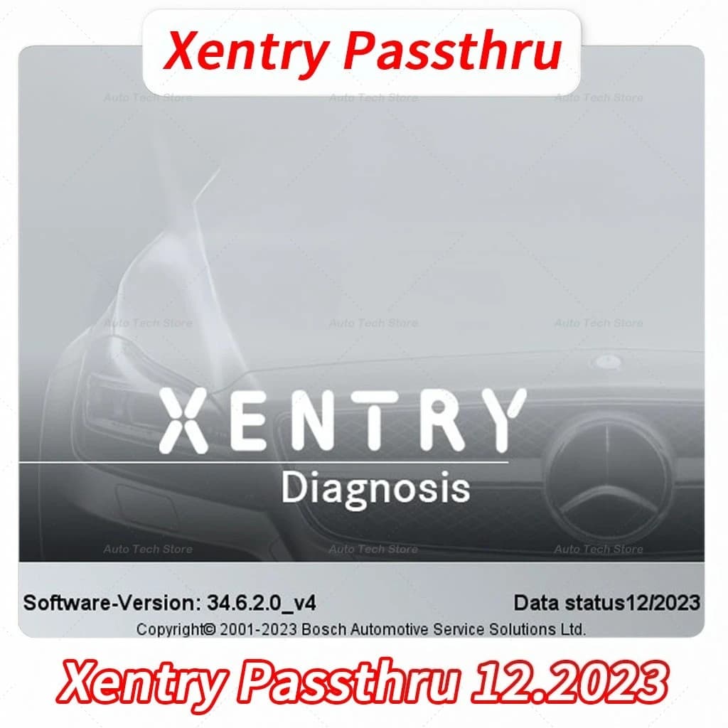 Strumento diagnostico e programmazione Xentry Passthru 12.2023, interfaccia J2534, strumento di codifica e manutenzione dell'ECU del veicolo