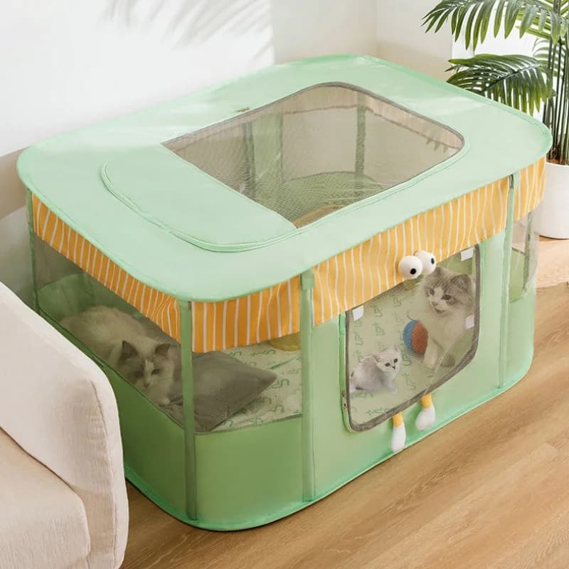 New Spring Summer Cat Cage Cute Big Eye Pet Cat Maternity Tent Production Pregnant Cat Bed Dog House Waiting For Birth Nest