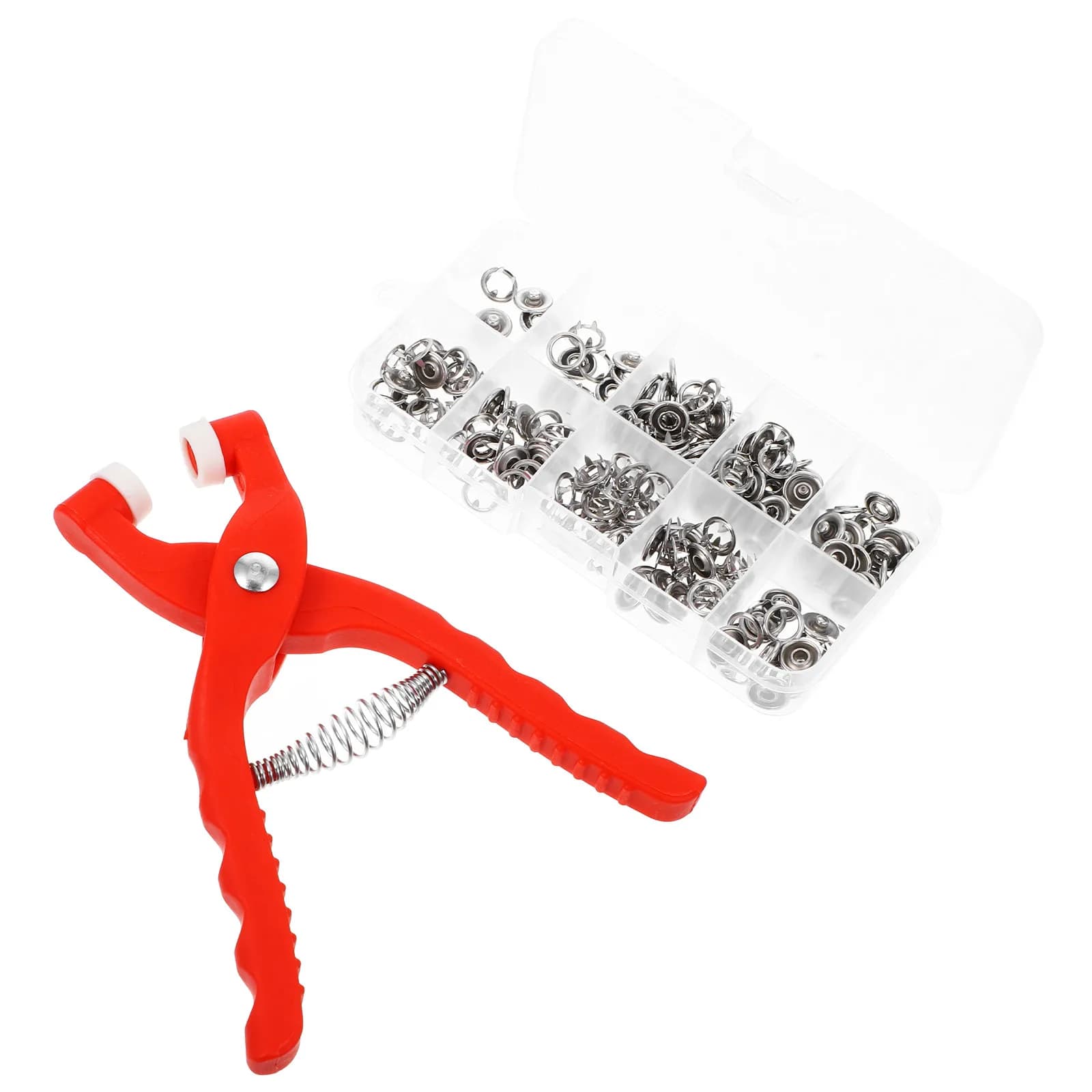 Kit di Bottoni a Pressione in Acciaio Inox, Chiusura a Cinque Griffe per Cucito, Fai-da-Te, Artigianato, Cappelli, Bottoni Invisibili Senza Cuciture