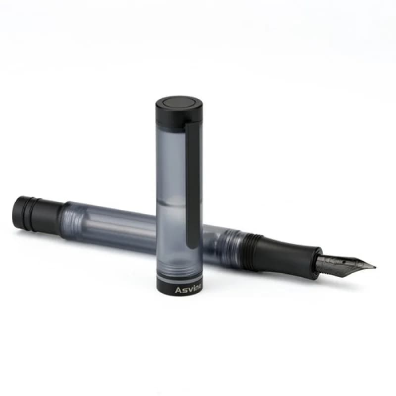 A+ Asvine V200 Titanium Vacuum Filling Fountain Pen EF/F/M Nib Matte Black Gift Pen